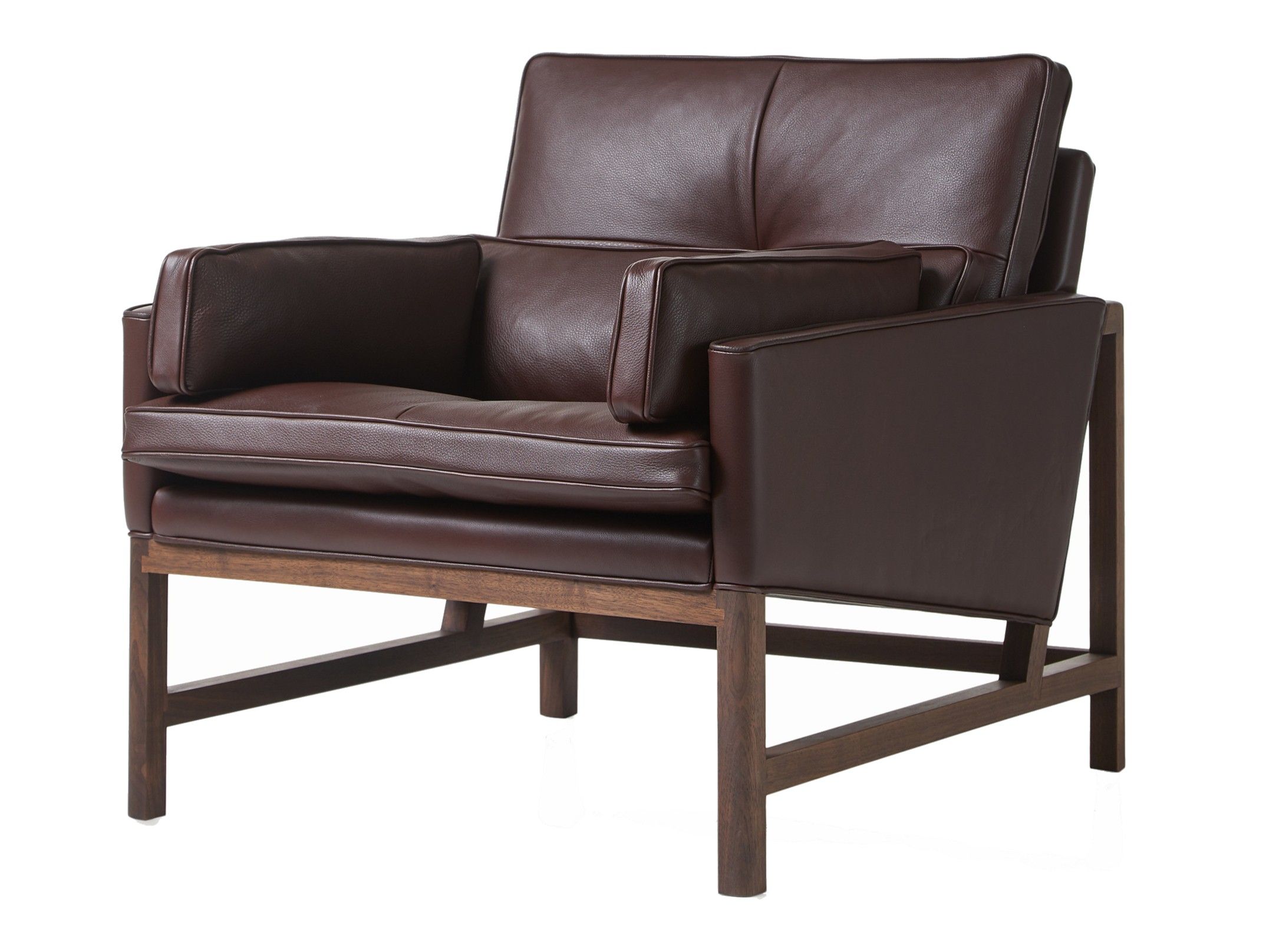 Кожаное кресло с подлокотниками BassamFellows Гостиная с деревянным каркасом ARCH-00102588 - Вид №6