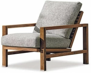 Minotti Садовое кресло из тика с подлокотниками Quadrado