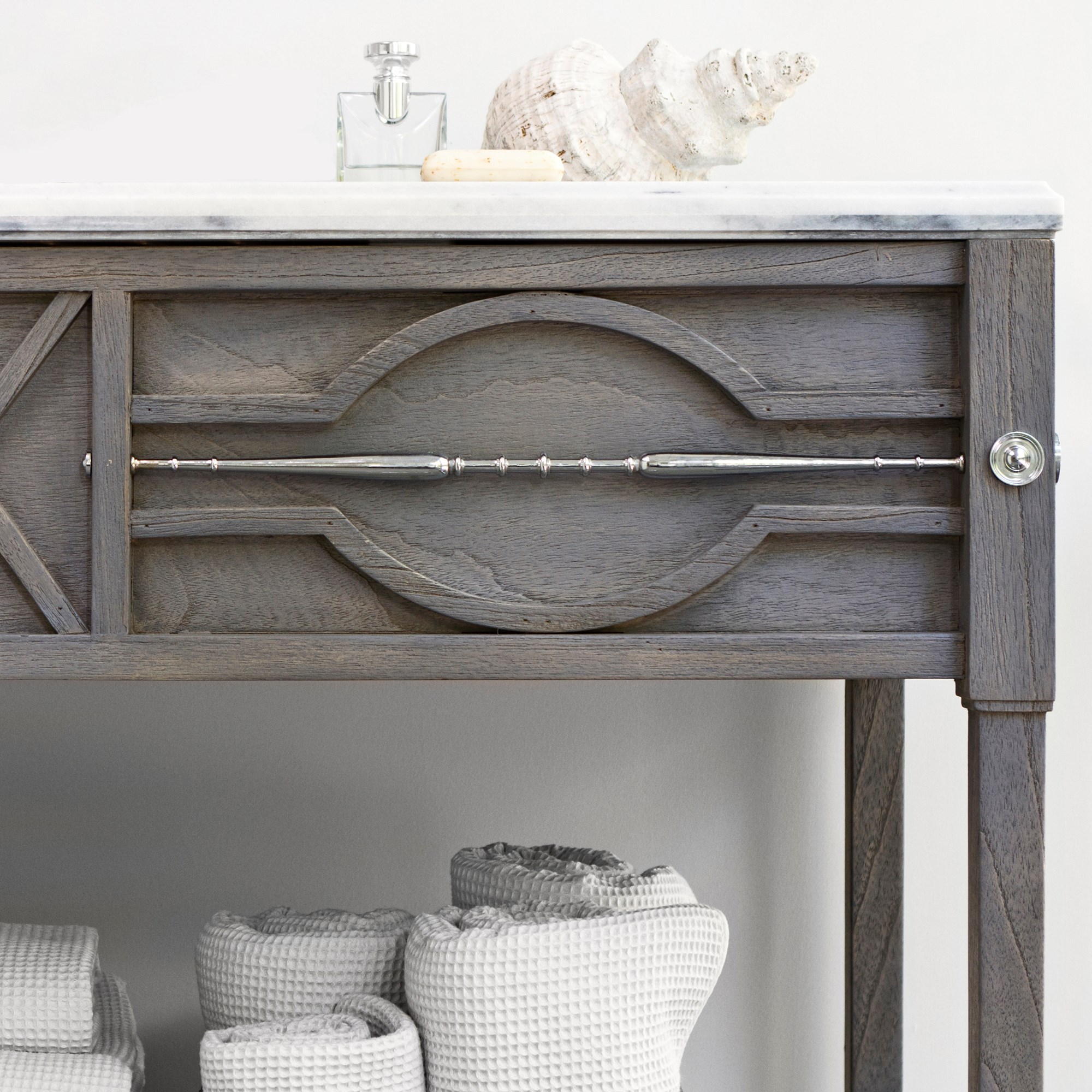 Тумбочка, большая (от 37 до 59,5) 17554-110-411 Spindle Sink Chest - Weathered Grey  Ambella  - Вид №2