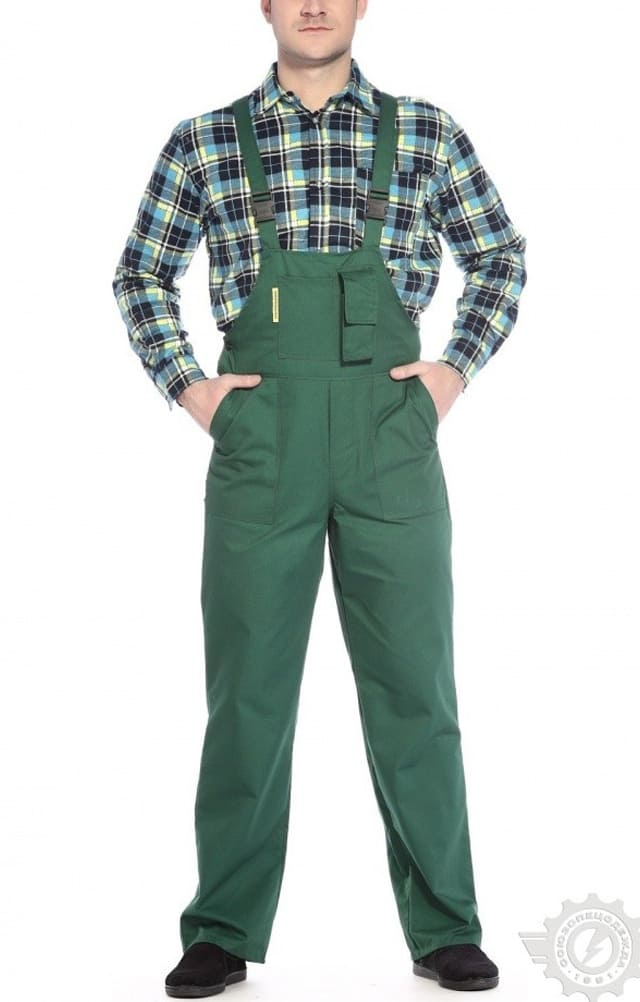 5022583 Полукомбинезон "Эксперт-2" зеленый  Летняя спецодежда  размер 40-42/158-164  - Вид №3