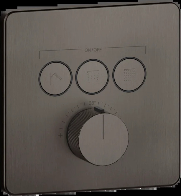 Смеситель для душа 38719 707 Gessi Hi-fi ЧЕРНЫЙ МЕТАЛЛ BR. PVD