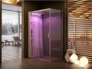 Jacuzzi® Многофункциональная душевая кабина из хрусталя с турецкой баней Cloud