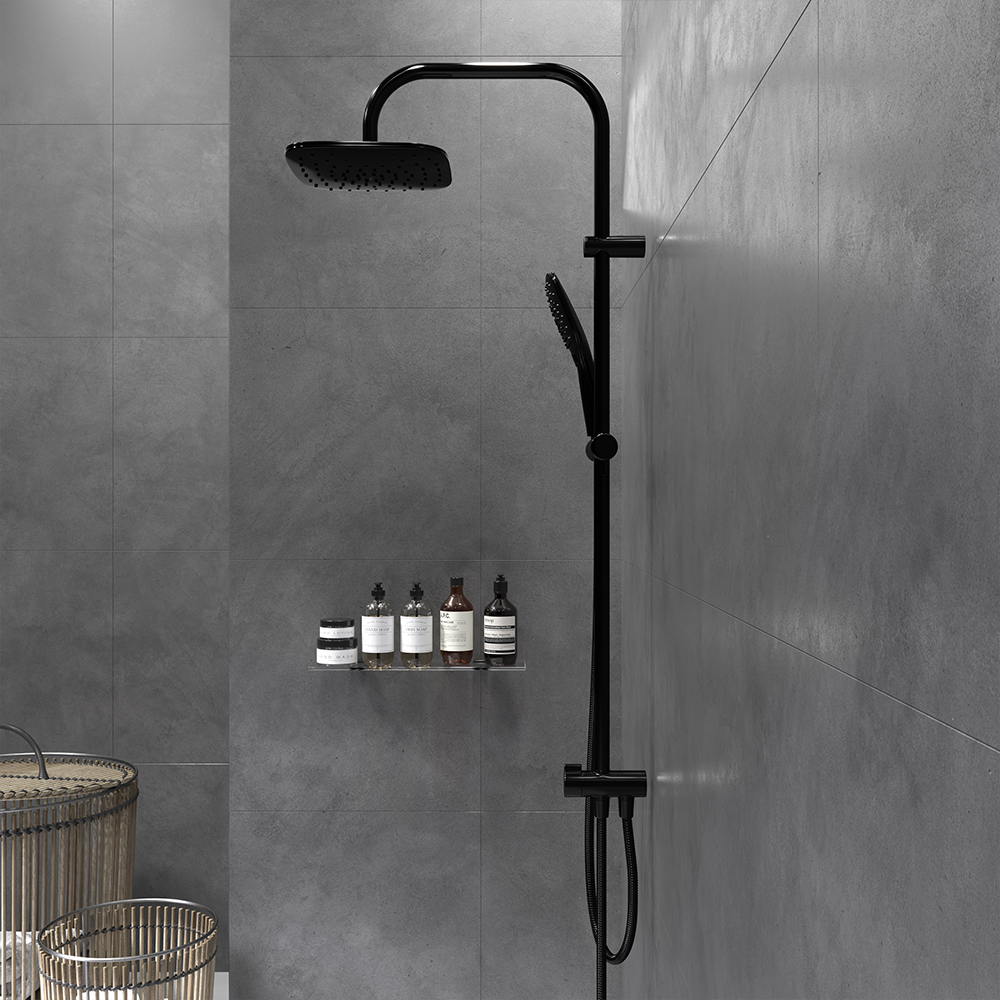 978200300 душ. система: верхний душ 220мм ручн.душ 120мм 3 режима штанга 1010мм Черн Damixa Origin Evo  - Вид №7