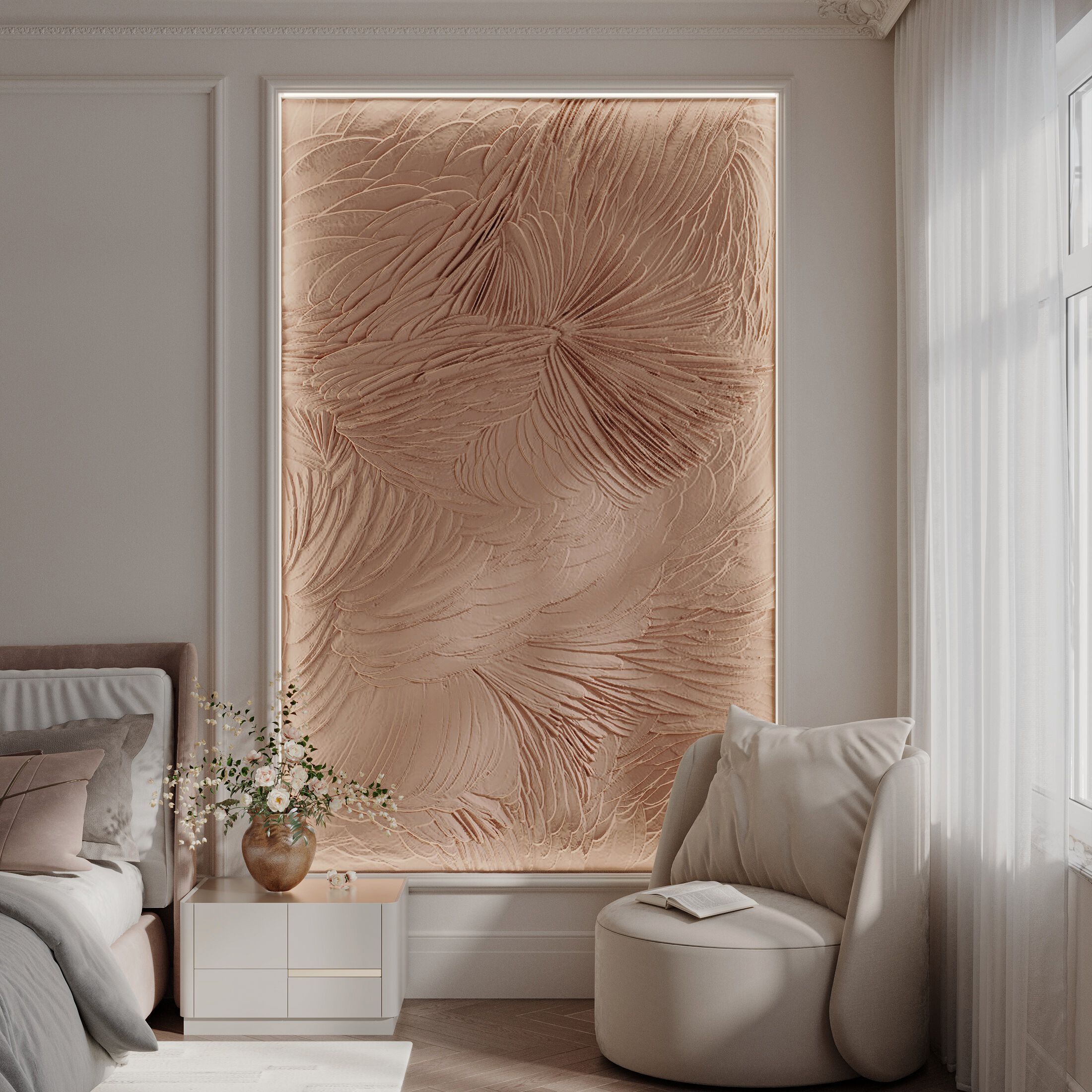 Трехмерная декоративная гипсовая панель WallDeco COLIBRI ARCH-00052727 - Вид №1