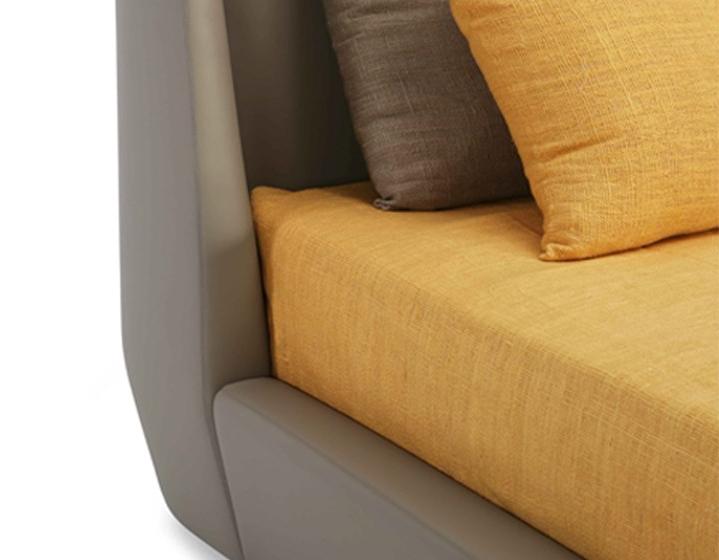 Now & Future Двуспальная кровать из кожи с обитым изголовьем sun-id-1364339 - Вид №2