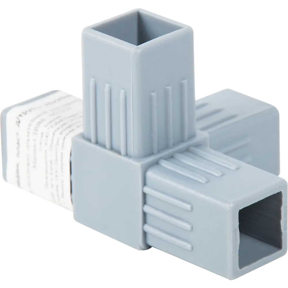 Соединитель 4-х труб угловой 25x25 мм, пластик, цвет серый Santreyd STLM-2161572 - Вид №1