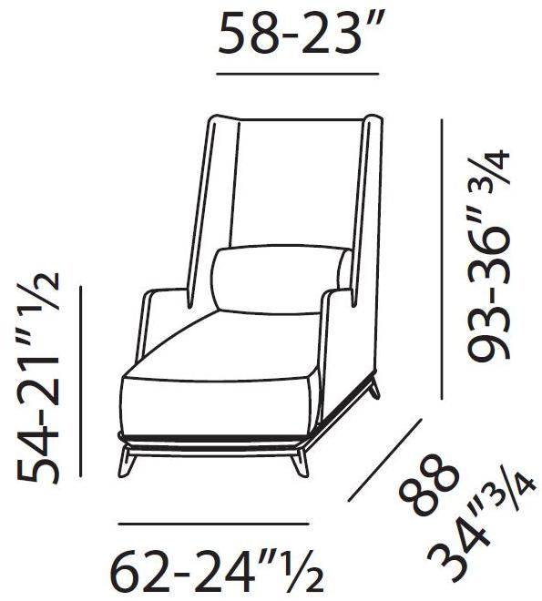 Vibieffe Кресло из кожи или ткани с подлокотниками 430 opera sun-id-1362262 - Вид №3