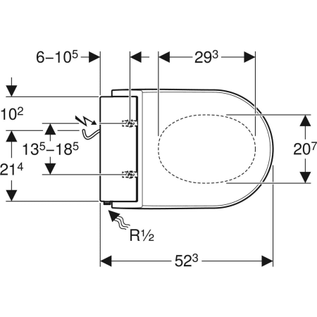146.274.FW.1 Крышка-биде Geberit AquaClean Tuma Comfort Geberit  - Вид №2