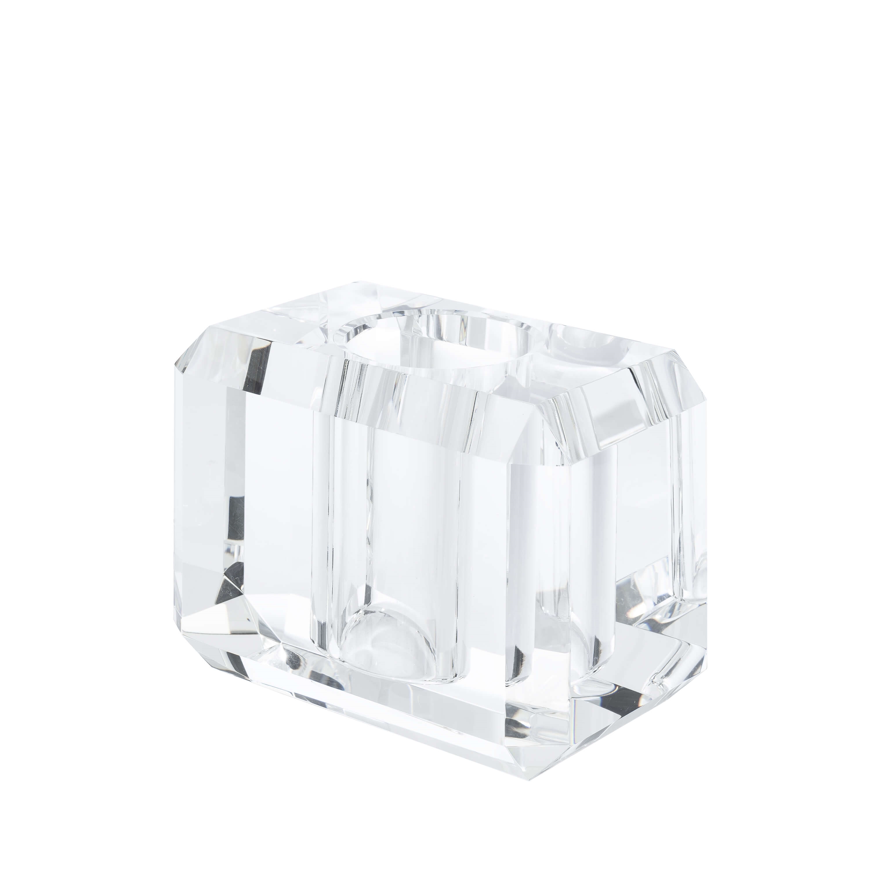 201061-CB ABHIKA ВАЗА BLOCKY SM CLEAR/BLACK  - Вид №2