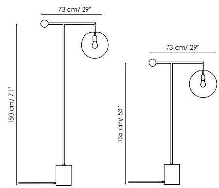 Bonaldo Светодиодный торшер из крашеного металла Bardot sun-id-1488412 - Вид №4