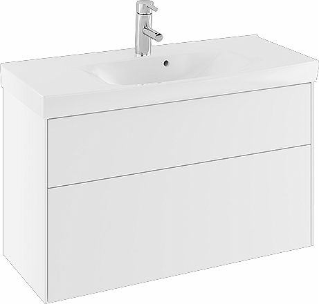 47433 IFO Sense тумба под умывальник с двумя ящиками, W = 600 мм, W1 = 622 мм, мол. - Вид №7