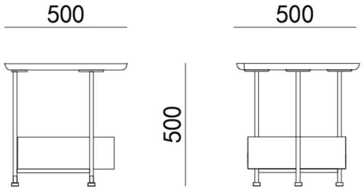 HC28 Cosmo Сервисный столик из дерева с вещевым ящиком  41c011-02 /41c012-02  - Вид №1