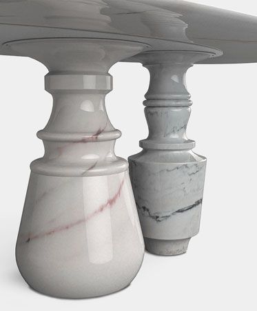 0-113 Овальный обеденный стол Pietra estremoz Boca Do Lobo  - Вид №11