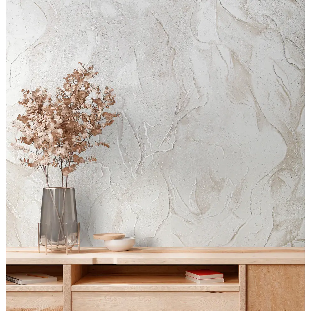 Обои New Age Eclipse молочные с абстрактным узором на флизелиновой основе 89399681 STLM-1569443 - Вид №2