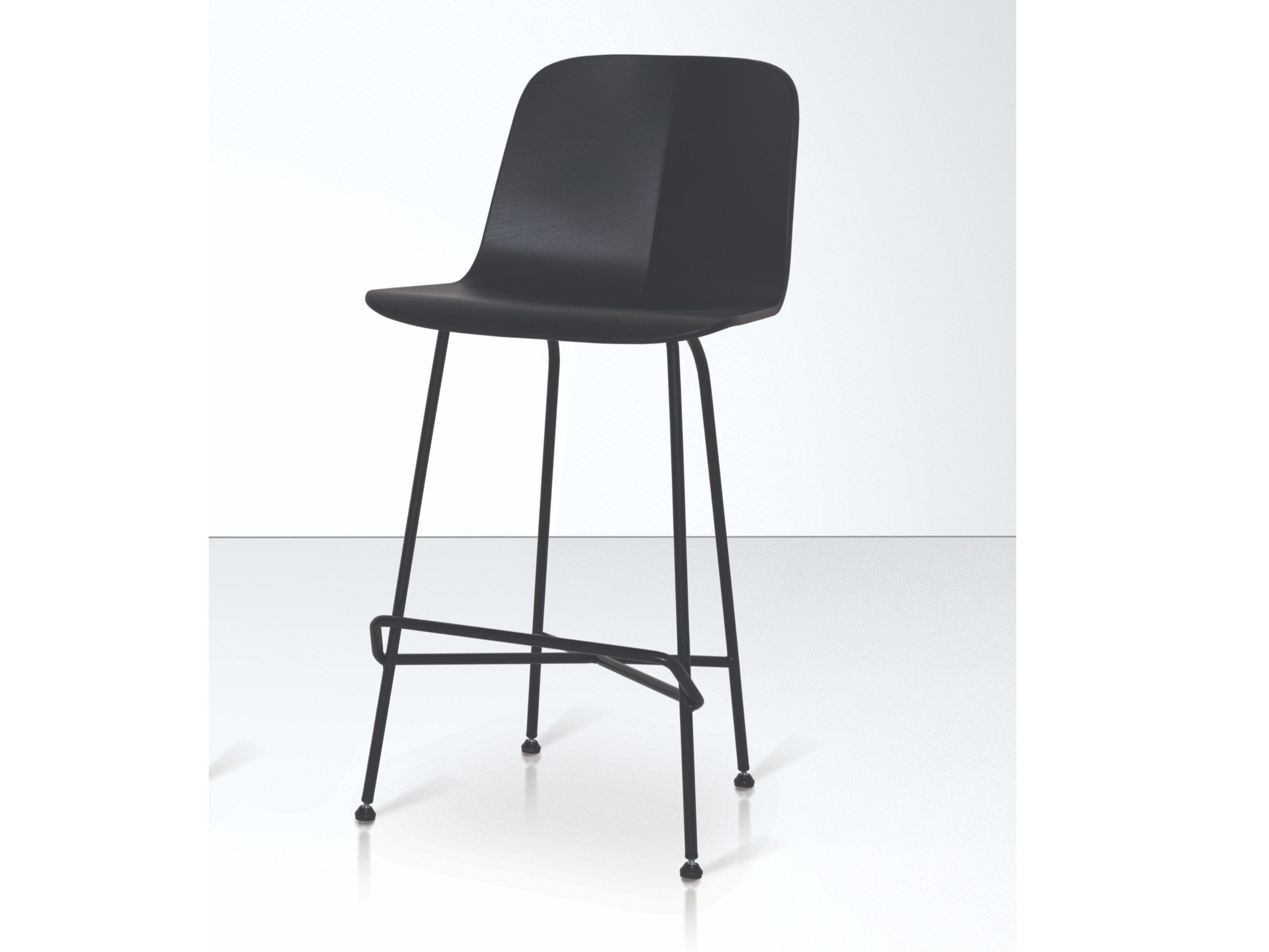 Высокий стул из стали и дерева PIAVAL Herringbone-Contract ARCH-00126750