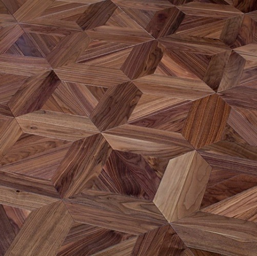 Модульный паркет Marco Ferutti Castello Castello Орех американский Натур (Гладкая) 450х450 мм 2600600050 - Вид №2