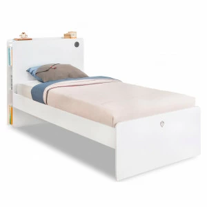 Кровать белая односпальная 100х200 см с полками White CILEK WHITE 00-3832313 Белый