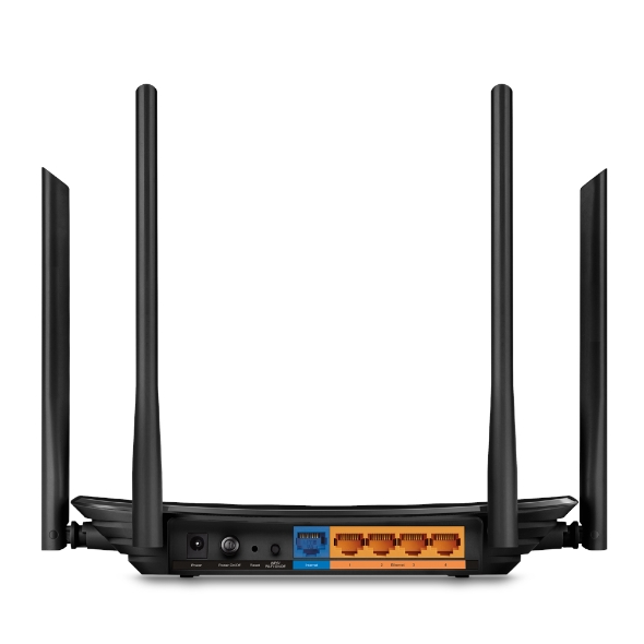 Archer A6 Ac1350 dual band wireless gigabit router, 5 gigabit ports, 4 fixed antennas TP-Link Santreyd  - Вид №2
