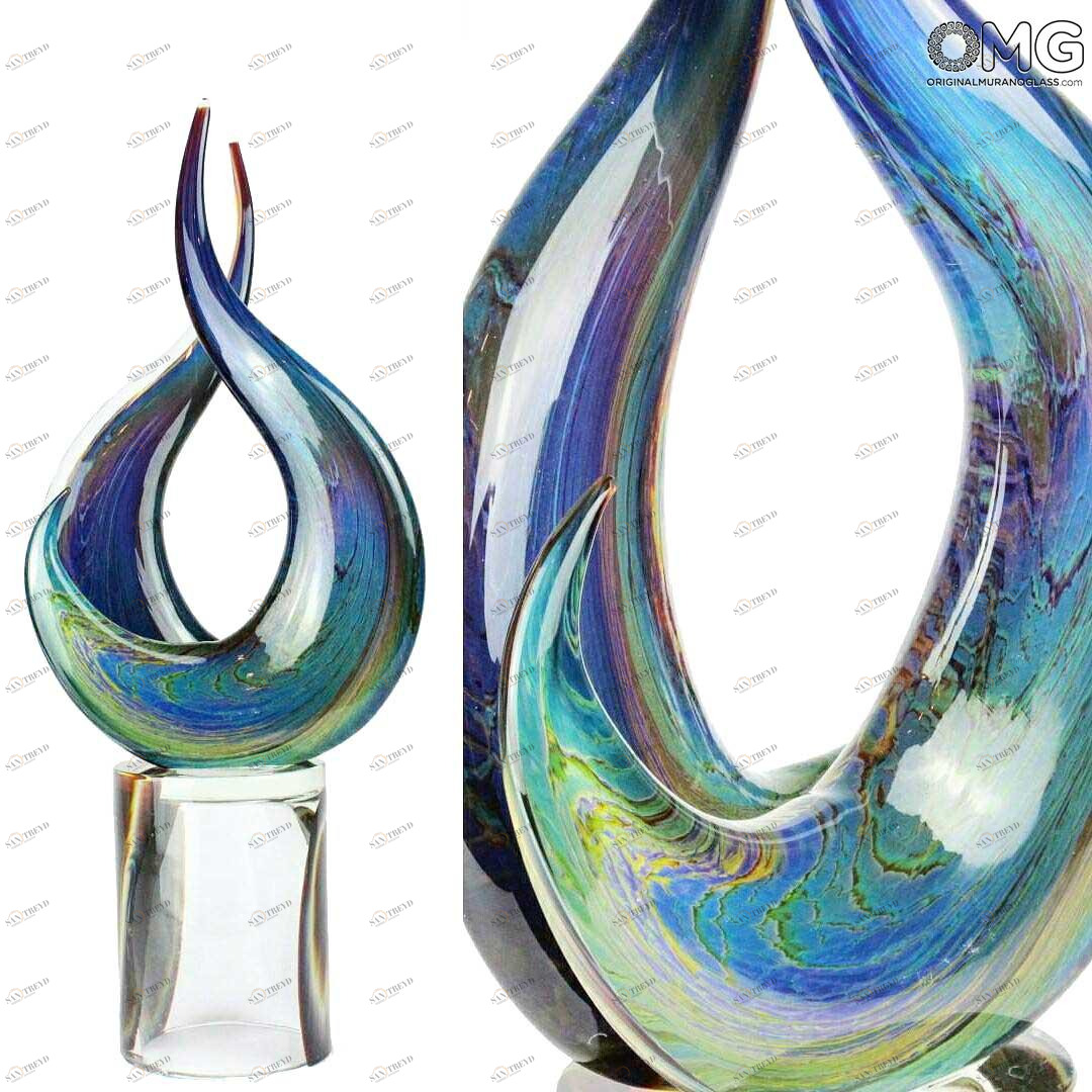 142 ORIGINALMURANOGLASS Скульптура Двойной завиток - автор Andrea Tagliapietra - муранское стекло OMG 30 см 
