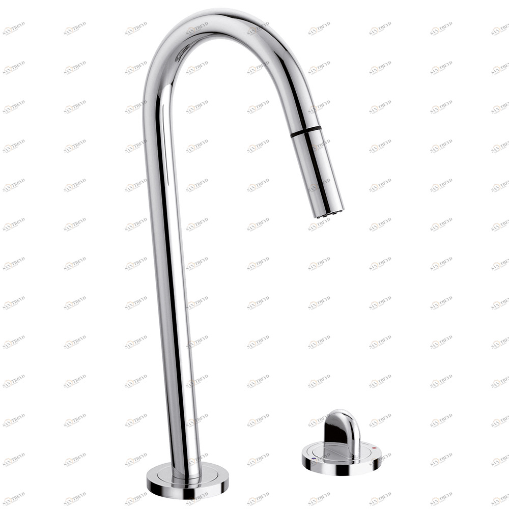 Graffio Смеситель для умывальника с керамическим картриджем, 2 отверстия, «touch». HO101 