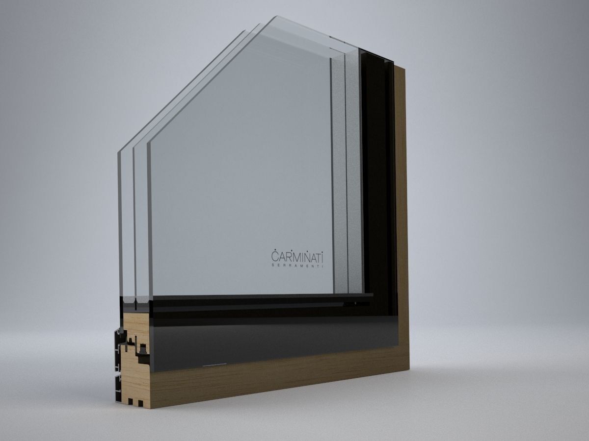 Деревянные и стеклянные двери-окна с тройным остеклением Carminati Vitrum System ARCH-00013203 - Вид №5