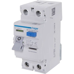 УЗО Hager CF264J 1P N 63 A 300 мА 6 кА AC 13598814 STLM-2212500