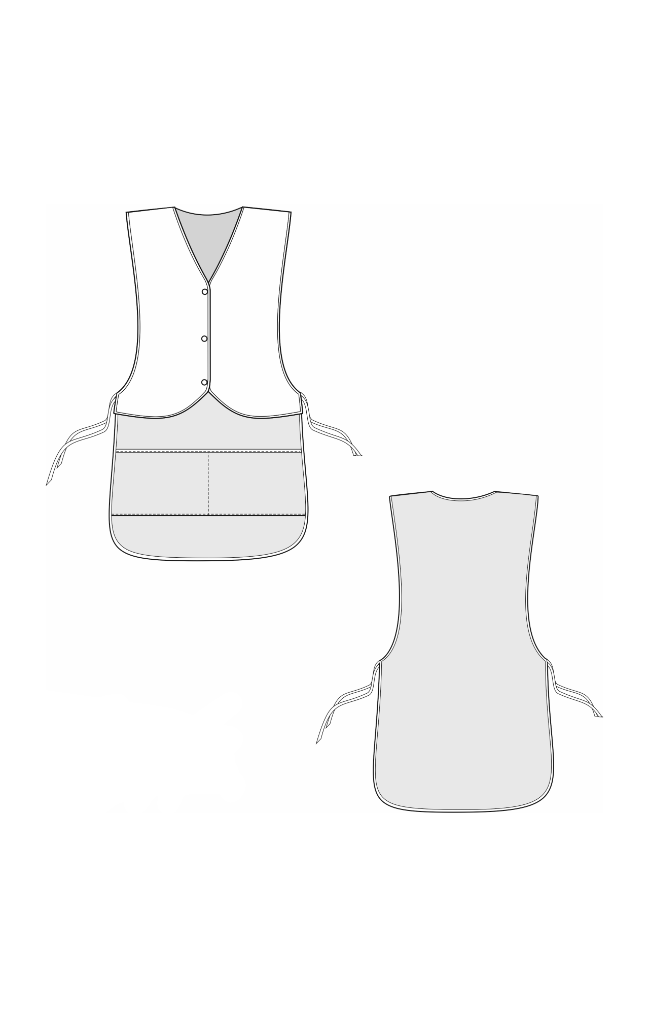 66210 Фартук-жилетка сине-голубой  Врач  размер 44-54 Спецодежда  - Вид №4