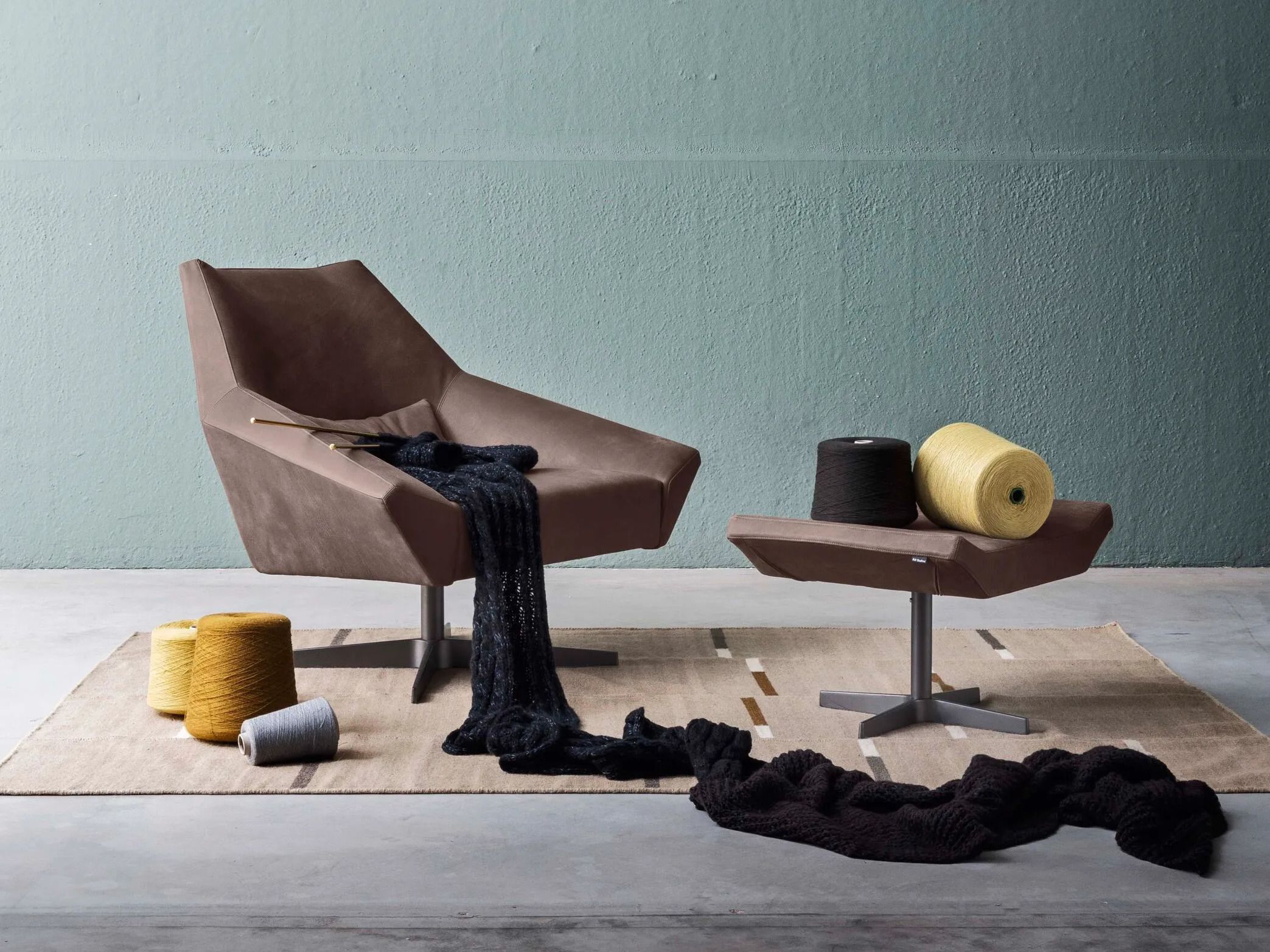 Кожаное вращающееся кресло с подлокотниками Alf DaFrè Olivia ARCH-00111702 - Вид №8