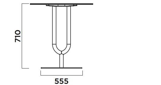 Круглый стол из стали и дерева Infiniti Камертон ARCH-00121522 - Вид №3