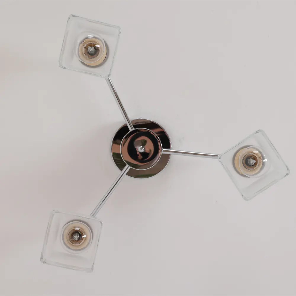 Люстра потолочная «Cerda» 3 лампы 10 м² цвет серебристый SCHAFFNER STLM-2187359 - Вид №6