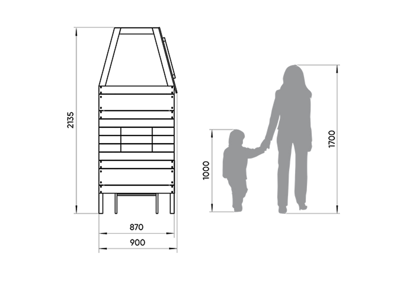 Кровать-домик двухъярусная Home West M 80х160 см белая, голубая ELLIPSE ELLIPSE HOME 351802 Белый;голубой Santreyd  - Вид №3