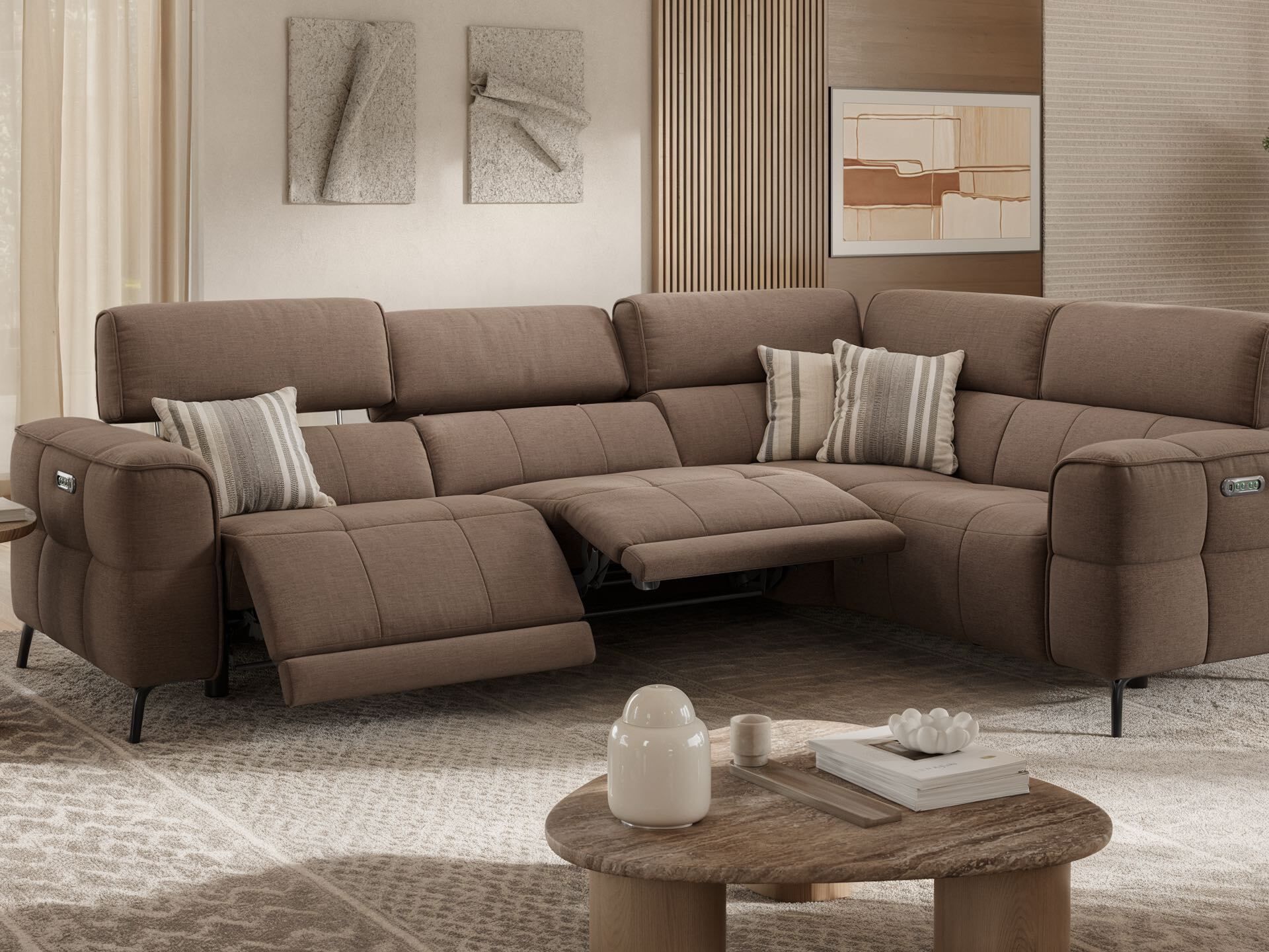 Угловой диван из ткани Sofanella Mezzano ARCH-00010150 - Вид №3