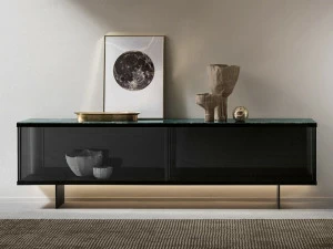 Tonelli Design Буфет стеклянный с раздвижными дверцами со встроенной подсветкой East side