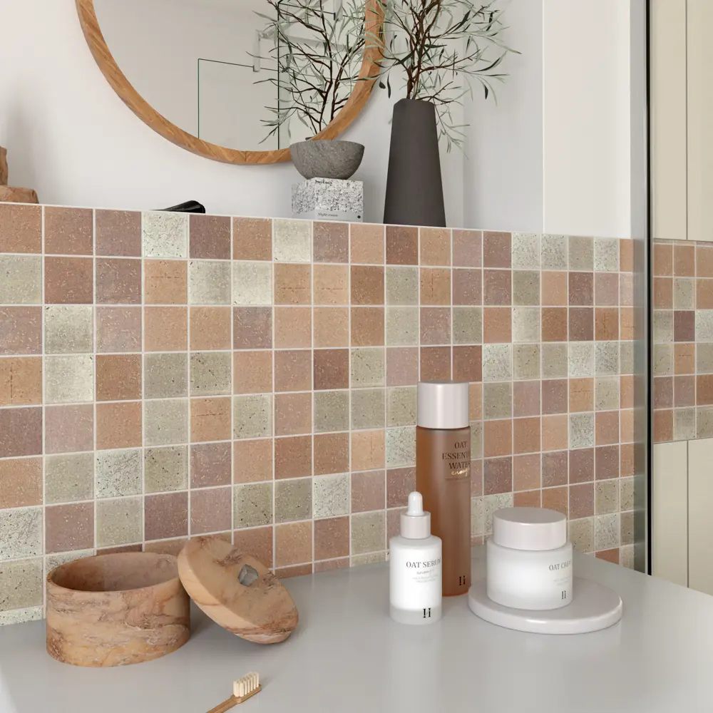 Керамическая мозаика Kreaforta для стен 30×30 см в бежево-коричневых тонах 89412203 STLM-1569520 - Вид №6