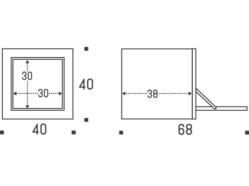 Фанерная подвесная тумбочка AMBIVALENZ Fläpps Box 40x40x40 ARCH-00125712 - Вид №6