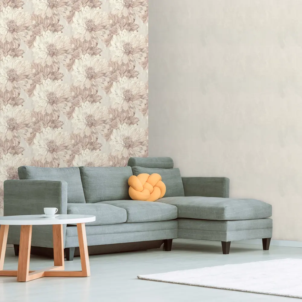 EURO DECOR Stella - флизелиновые обои бежевые для гостиной и спальни 89369328 STLM-1375987 - Вид №3