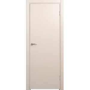 Блок дверной глухой ПВХ Крем21-9 80x200 см (с замком и петлями)