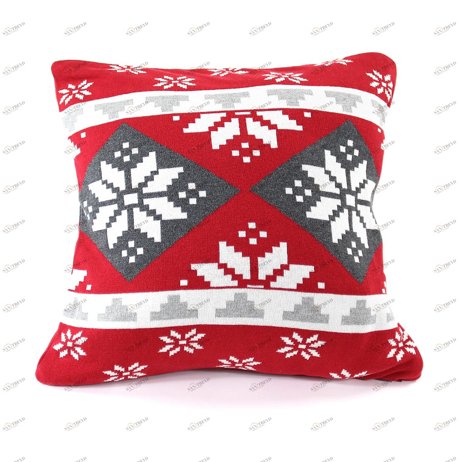 Подушка с орнаментом christmas story, 45х45 см ENJOYME ОРНАМЕНТ 254889 Красный 