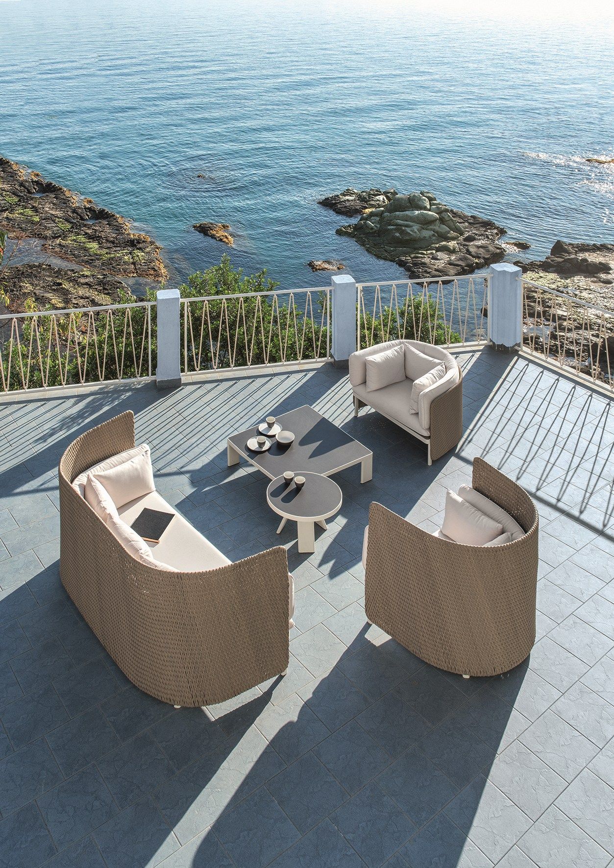 3-местный садовый диван с высокой спинкой Ethimo Esedra ARCH-00042722 - Вид №9