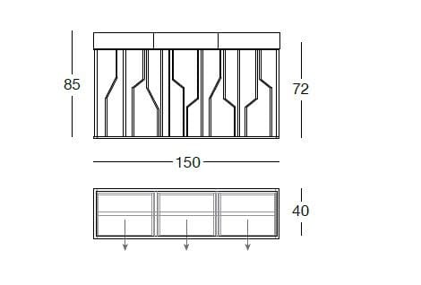 Деревянная прямоугольная консоль с ящиками Longhi Loveluxe 2017-Essence collection ARCH-00036031 - Вид №2
