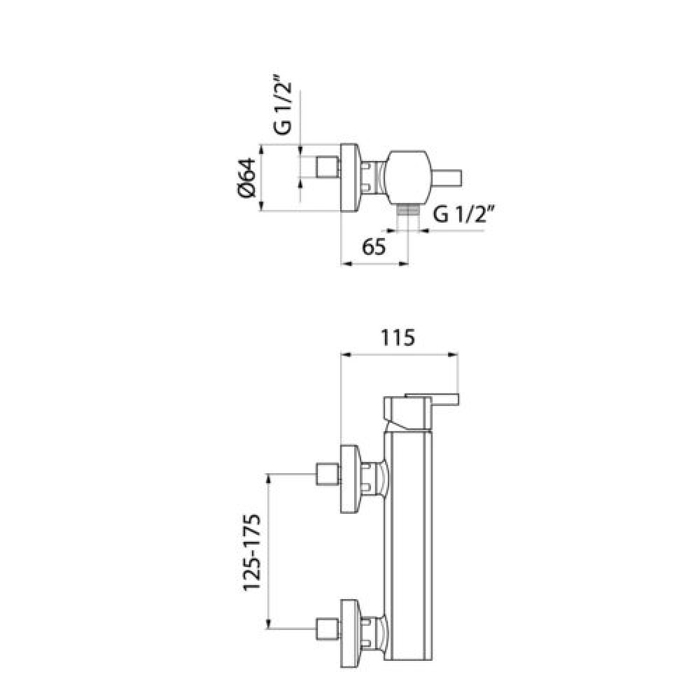 AZ870102015 Смеситель для душа Webert Azeta  - Вид №1