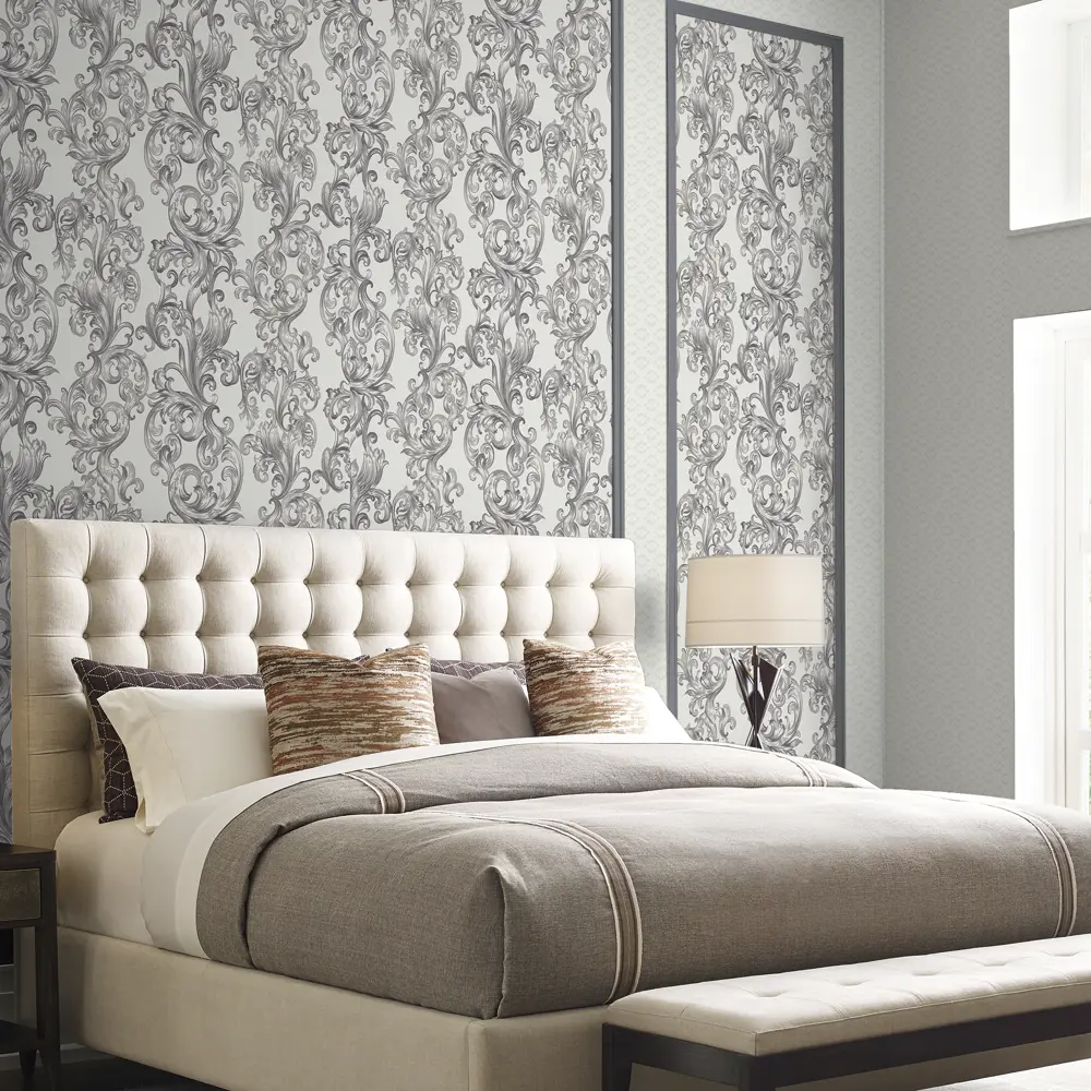 Обои флизелиновые Erismann Arezzo серо-белые 1.06 м 5130-10 STLM-2046209 - Вид №2