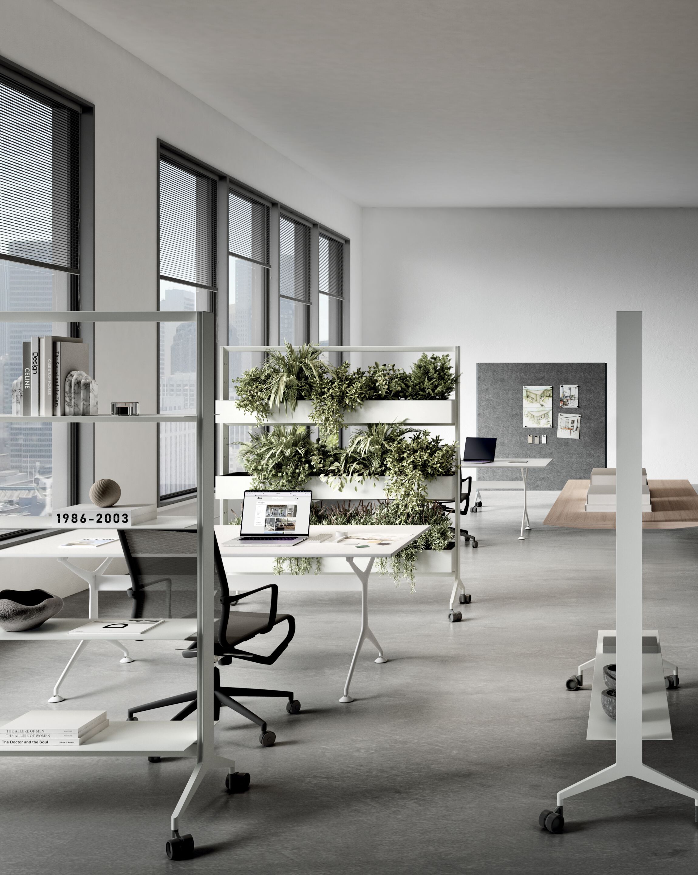 Алюминиевая офисная вешалка для одежды с колесами Alias Aline Work ARCH-00129005 - Вид №2