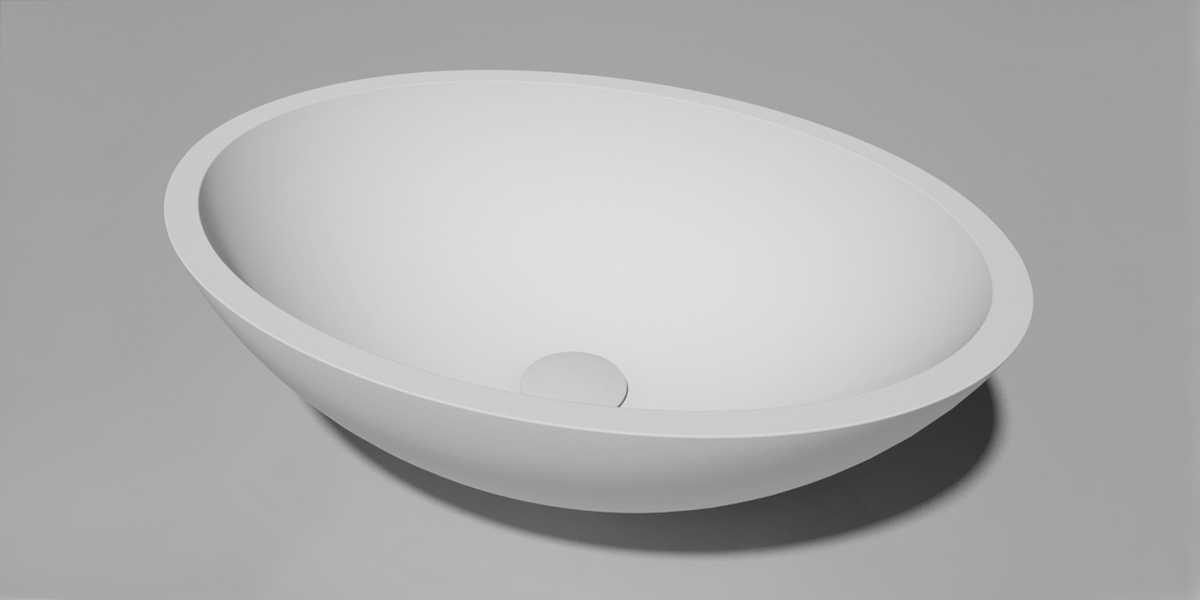 PRL0310 Накладная раковина на столешницу  овальная Dimasi  - Вид №1