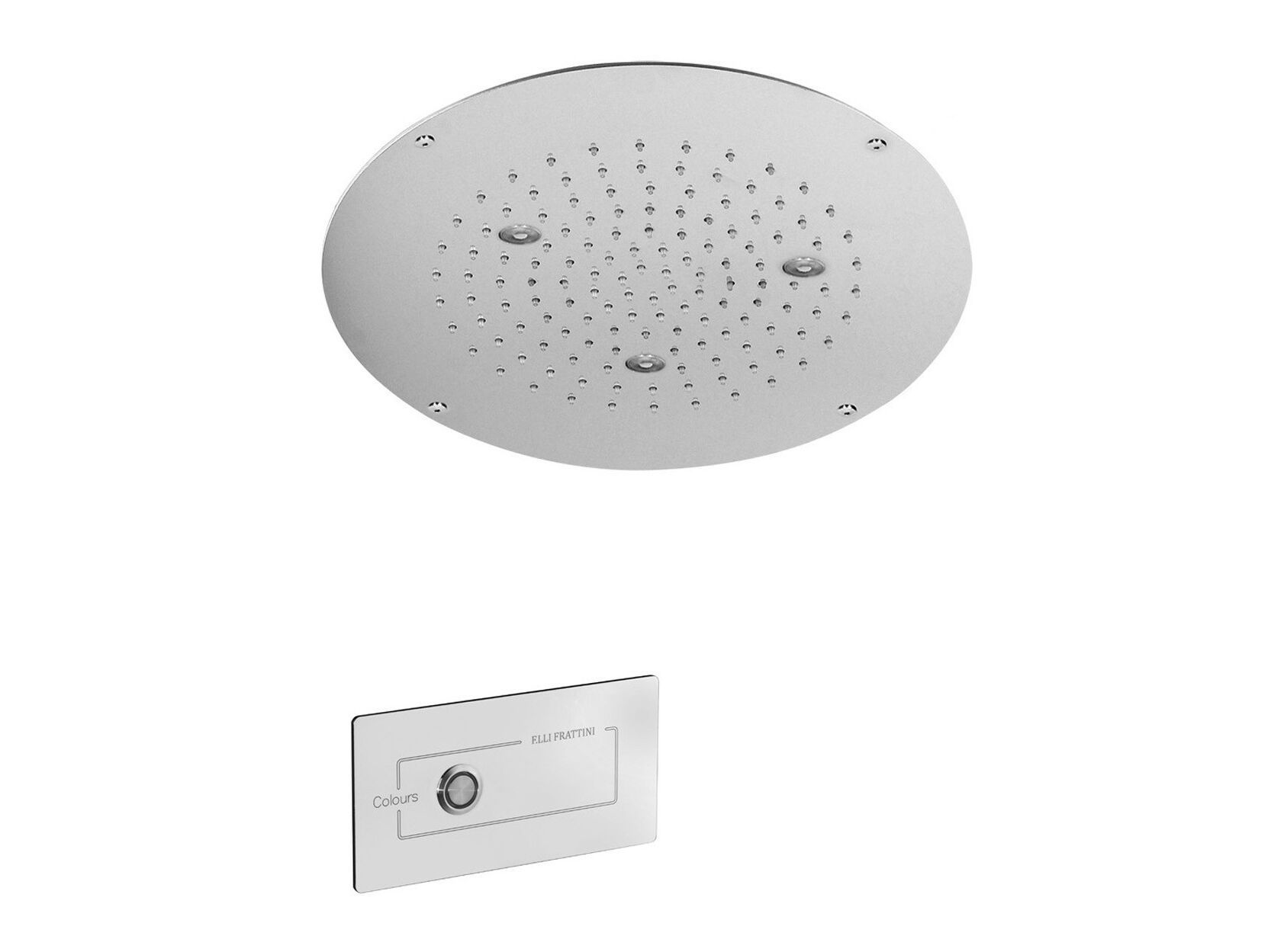 Нержавеющая сталь круглый встраиваемый душ с хромотерапией Rubinetterie Frattini ARCH-00069391