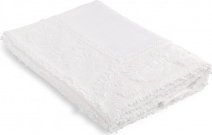 10645217 Weissfee Скатерть Weissfee "Валенсия" 370х170см (белая,кружево с центром гладь) Ткань