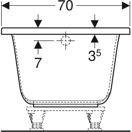 554.301.01.1 Прямоугольная ванна Geberit Renova Plan Geberit  - Вид №31