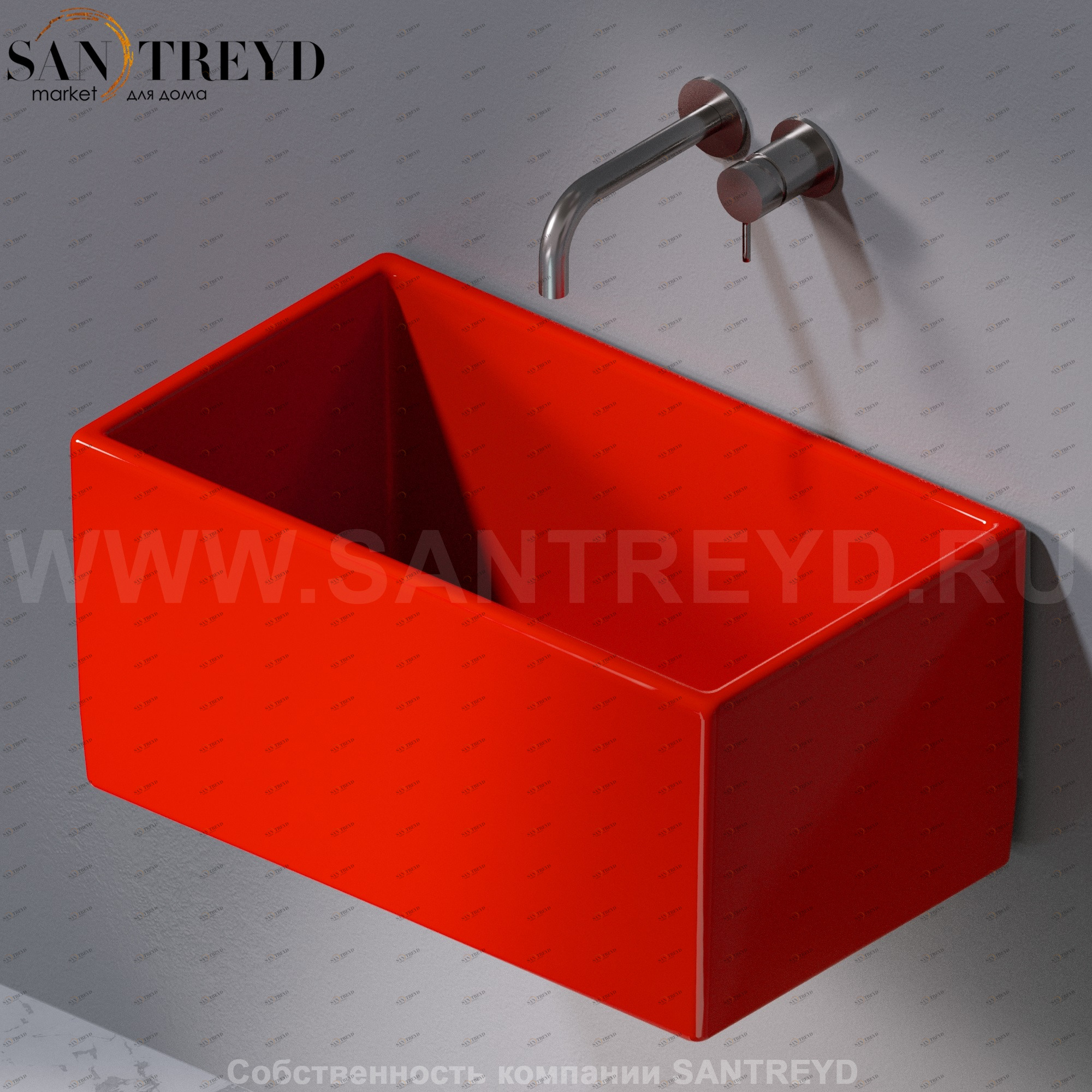 L112125 Подвесная раковина настенная прямоугольная A. e T. Italia Tower AeT ITALIA