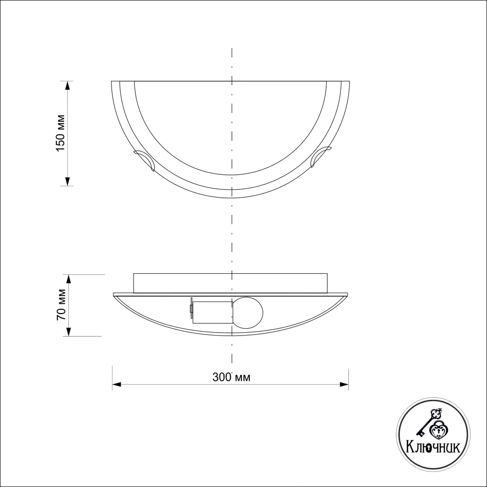 КЛЮЧНИК Контур - элегантный настенный светильник для современного интерьера 82603286 STLM-0031262 - Вид №10