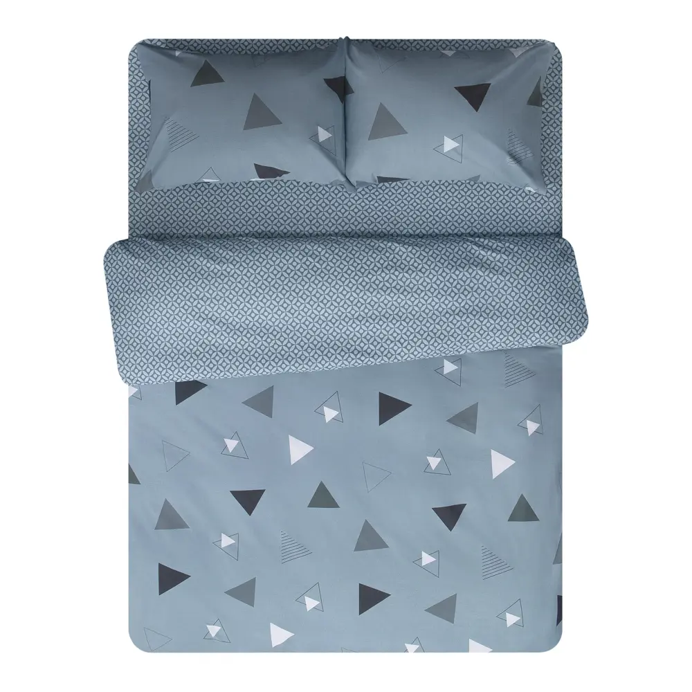 Комплект постельного белья Amore Mio Сканди евро сатин серый STLM-2206207 - Вид №2